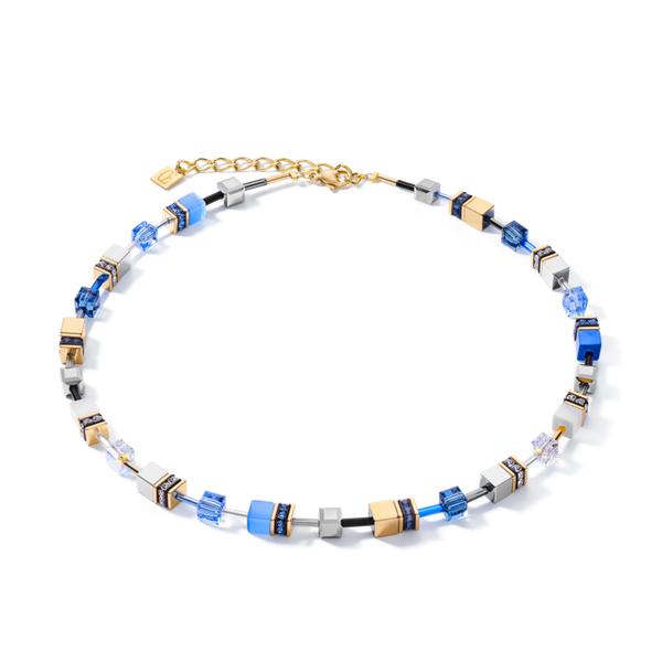 Coeur de Lion GeoCUBE kék arany színű nyaklánc swarovski kristályokkal 2839/10-0716