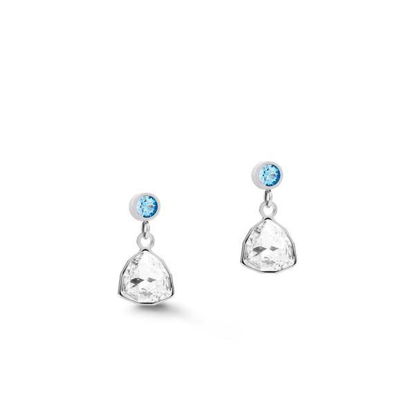 Coeur de Lion Aqua kék ezüst színű fülbevaló swarovski kristállyal 5032/21-2000