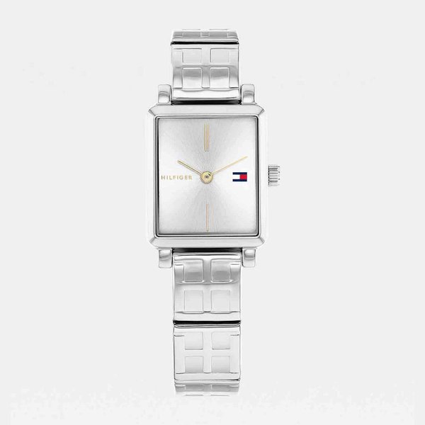 Tommy Hilfiger Tea square ezüst színű női óra arany mutatóval 1782327