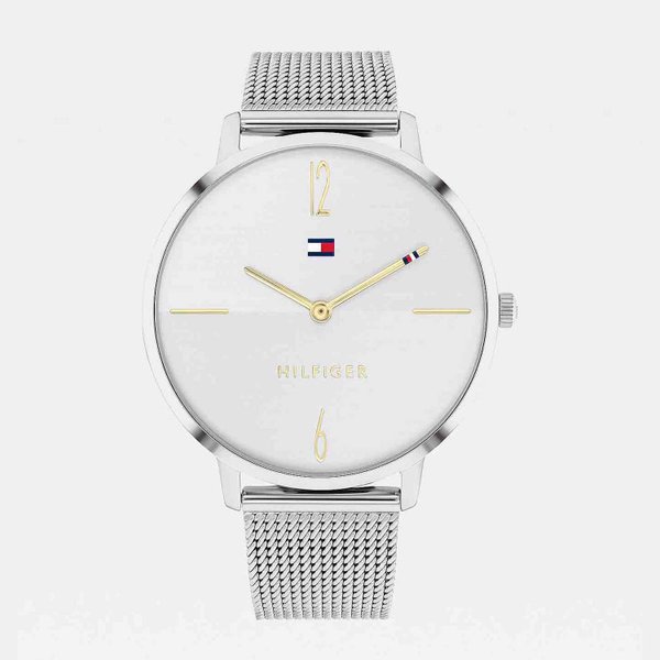 Tommy Hilfiger Liza ezüst színű női óra arany mutatóval 1782338