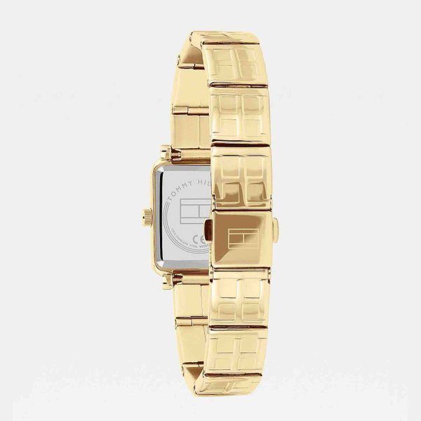 Tommy Hilfiger Steel square arany színű monogramos női óra 1782326