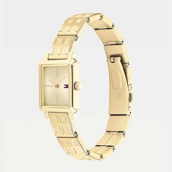 Tommy Hilfiger Steel square arany színű monogramos női óra 1782326