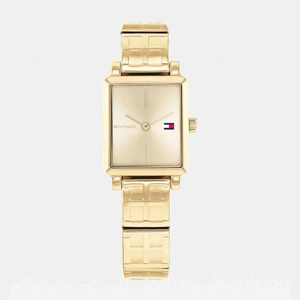 Tommy Hilfiger Steel square arany színű monogramos női óra 1782326