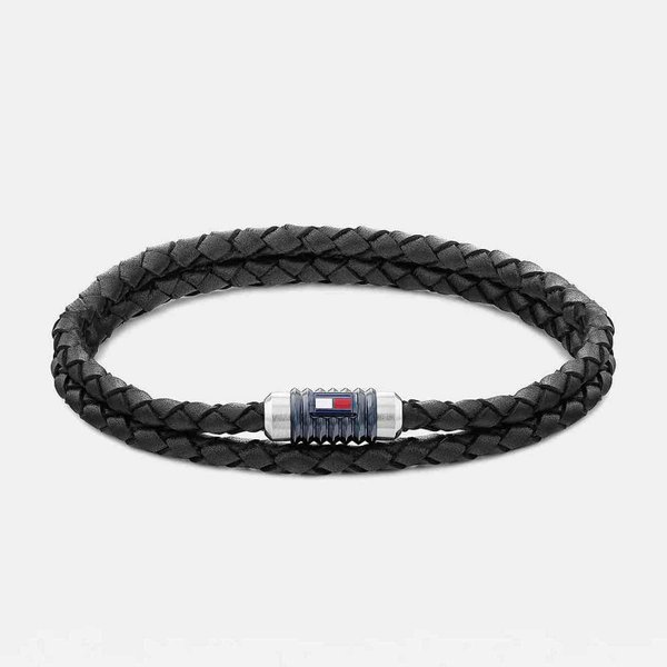 Tommy Hilfiger Duplasoros fonott férfi bőr karkötő 2790303