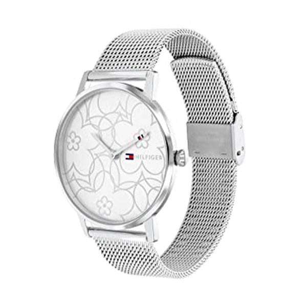 Tommy Hilfiger Alex ezüst színű női óramintás számlappal 1782365