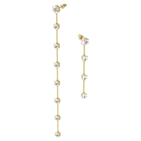 Swarovski Constella arany színű aszimmetrikus fülbevaló kristályokkal 5600490