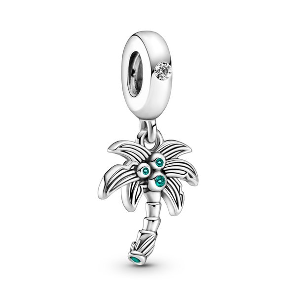 Pandora ékszer Pálmafa függő ezüst charm kristállyal 799438C01