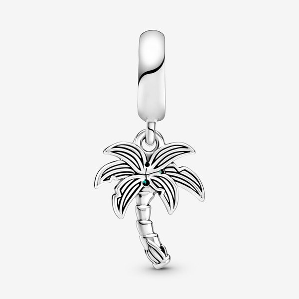 Pandora ékszer Pálmafa függő ezüst charm kristállyal 799438C01