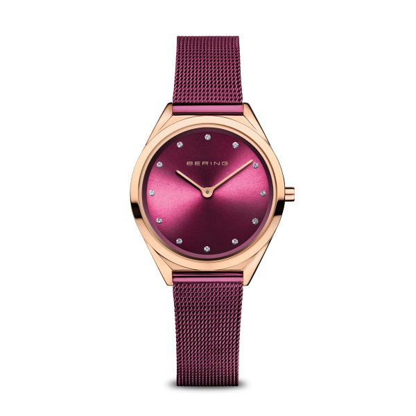 Bering Ultra slim női óra lila számlappal és szíjjal 17031-969