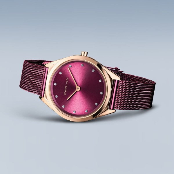 Bering Ultra slim női óra lila számlappal és szíjjal 17031-969