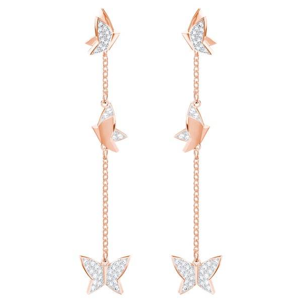 Swarovski Lilia rozé fülbevaló pillangókkal 5382364