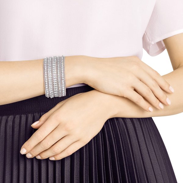 Swarovski Fit ezüst színű karkötő kristályokkal 5421826