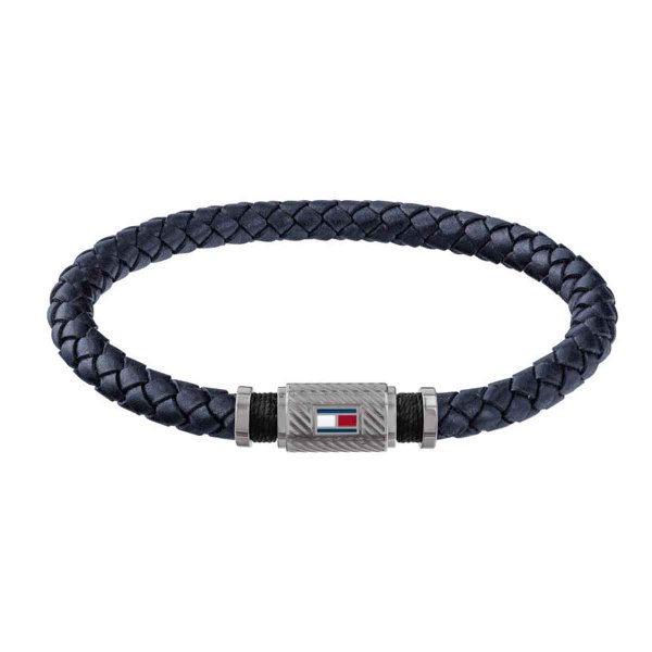 Tommy Hilfiger Mágneskapcsos kék bőr férfi karkötő 2790083