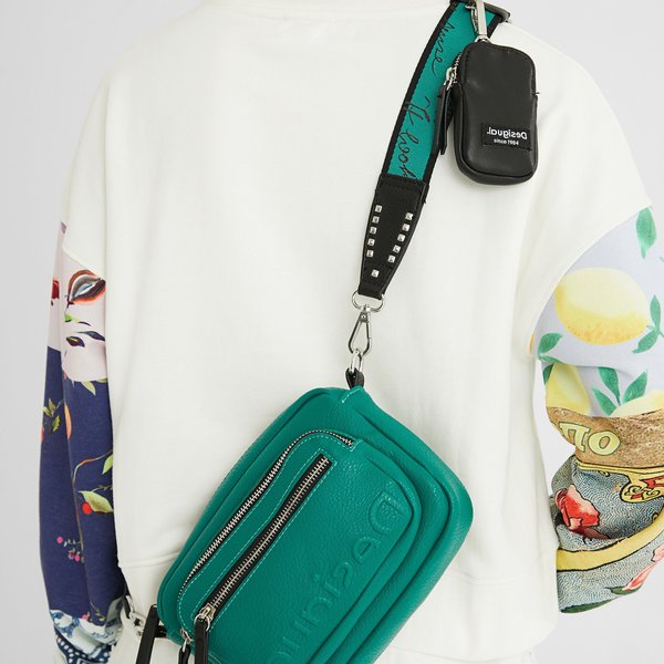 Desigual Embossed half cambridge zöld mini táska 21WAXPAX-4011