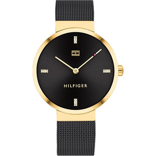 Tommy Hilfiger Fekete női óra arany színű tokkal 1782216