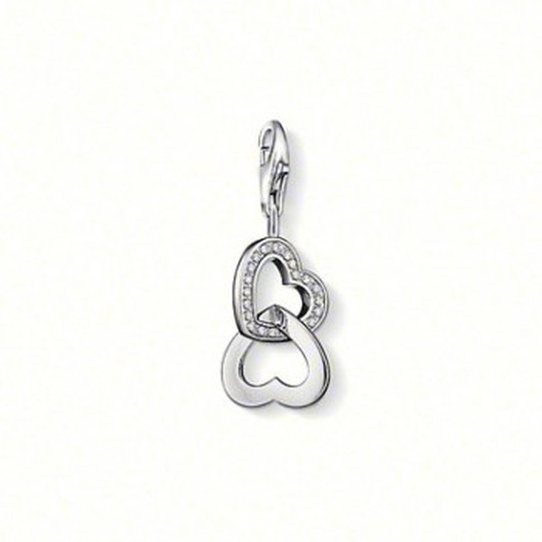 Thomas Sabo Dupla szí­v cirkónia ezüst medál 0863-051-14