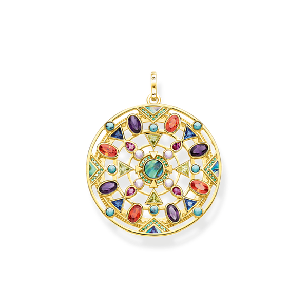 Thomas Sabo Amulett aranyozott ezüst medál színes kövekkel PE828-993-7