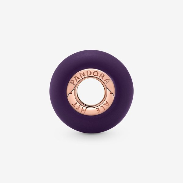Pandora ékszer Matt lila muránói üveg rozé charm 789547C00