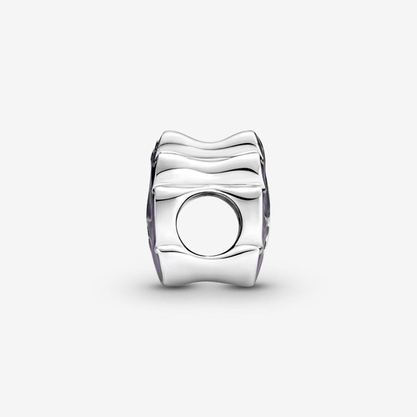 Pandora ékszer Lila és zöld levél ezüst charm 799542C01