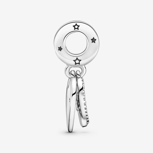 Pandora ékszer Cicák és szív függő ezüst charm 799546C01