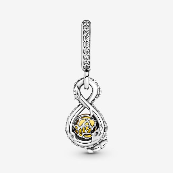 Pandora ékszer Belle rózsája és végtelen függő ezüst charm 399525C01