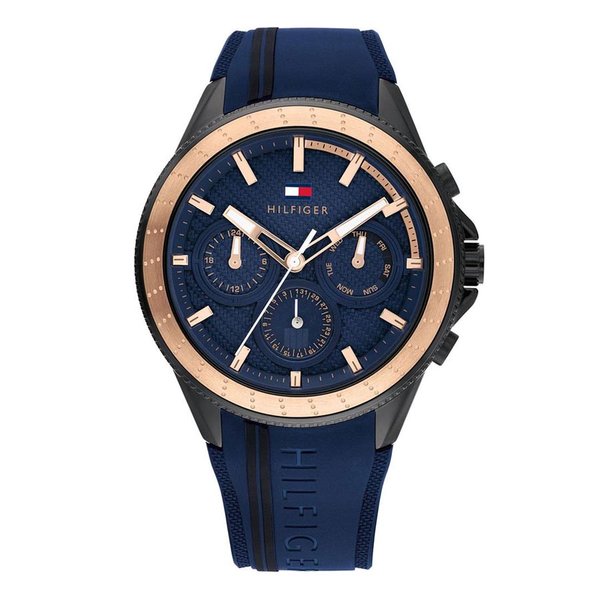 Tommy Hilfiger Aiden szilikonos sötétkék rozé férfi karóra 1791860