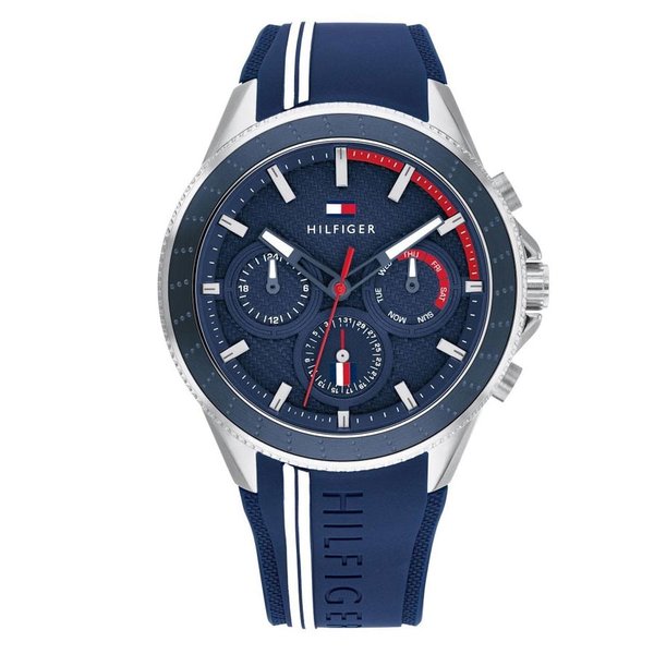 Tommy Hilfiger Aiden sötétkék szilikonos férfi karóra 1791859