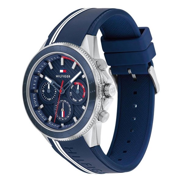 Tommy Hilfiger Aiden sötétkék szilikonos férfi karóra 1791859