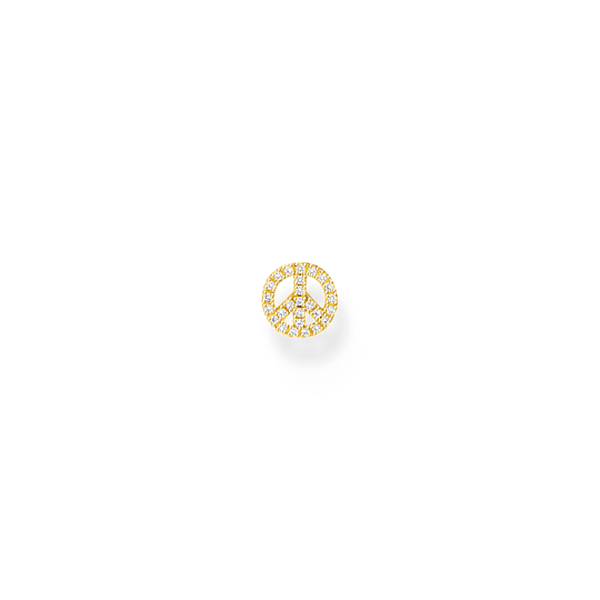 Thomas Sabo Fél pár aranyozott ezüst béke jel fülbevaló H2218-414-14