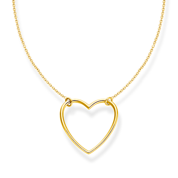 Thomas Sabo Aranyozott ezüst nyaklánc szív medállal KE2138-413-39-L45v