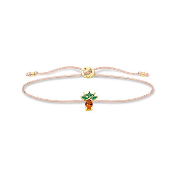 Thomas Sabo Állítható textil karkötő ananásszal LS129-472-7-L20v