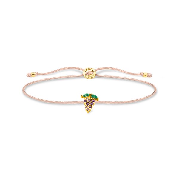 Thomas Sabo Állítható textil karkötő szőlővel LS127-472-7-L20