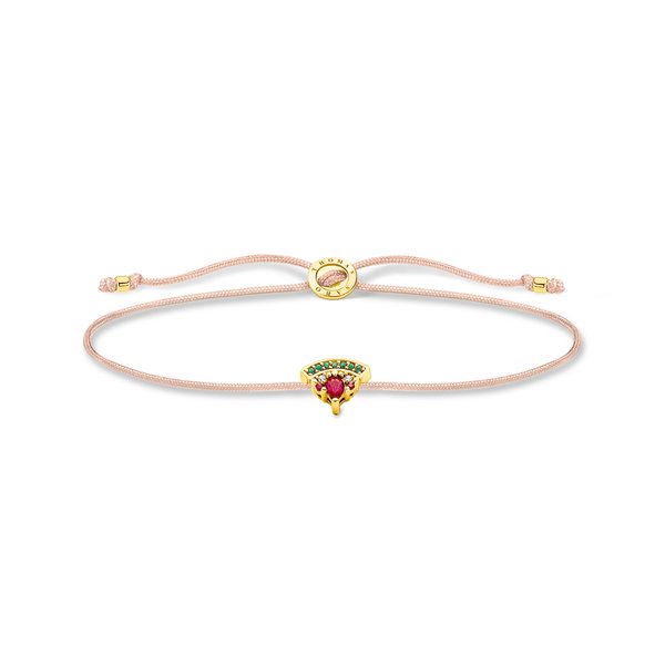 Thomas Sabo Állítható textil karkötő dinnyeszelettel LS126-488-7-L20v