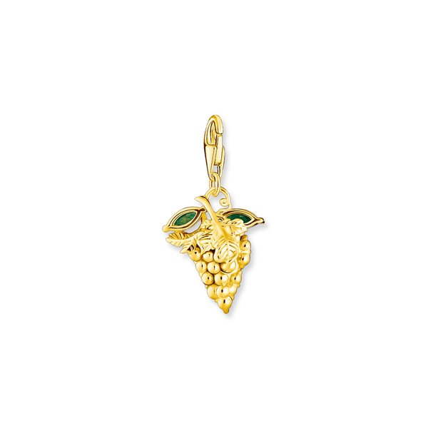 Thomas Sabo Aranyozott ezüst lila köves szőlő charm 1878-472-7
