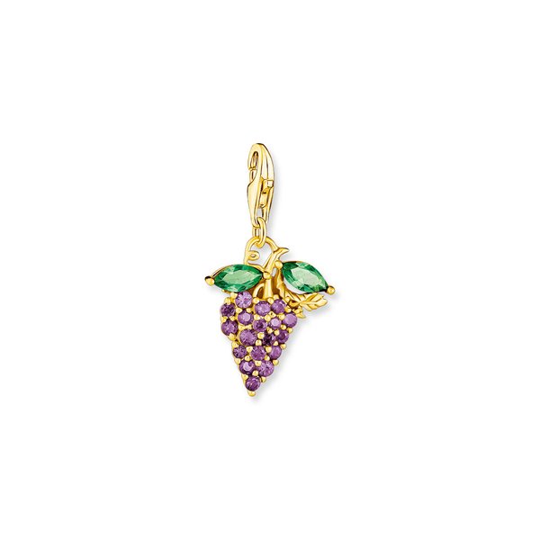 Thomas Sabo Aranyozott ezüst lila köves szőlő charm 1878-472-7