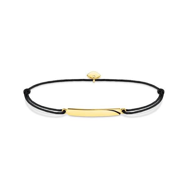 Thomas Sabo Állítható textil karkötő aranyozott gravírozható lappal LS130-848-11