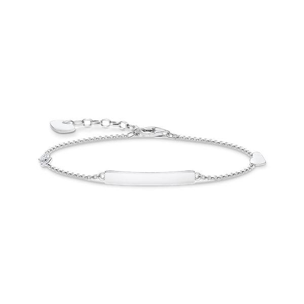 Thomas Sabo Ezüst karkötő gravírozható lappal és szimbólumokkal A1976-051-14-L19v
