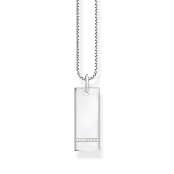 Thomas Sabo Ezüst nyaklánc négyszögletes ezüst lappal KE2135-051-14-L45v
