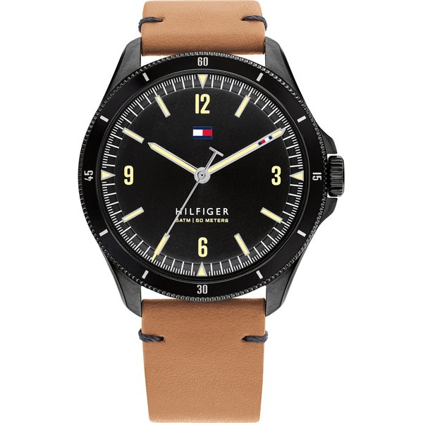 Tommy Hilfiger Maverick világos barna bőr szíjas férfi óra 1791906