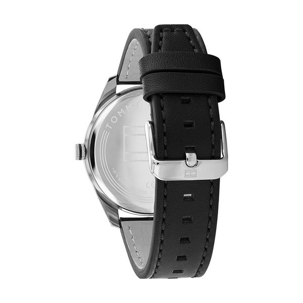 Tommy Hilfiger Griffin fekete bőr szíjas férfi óra 1710459