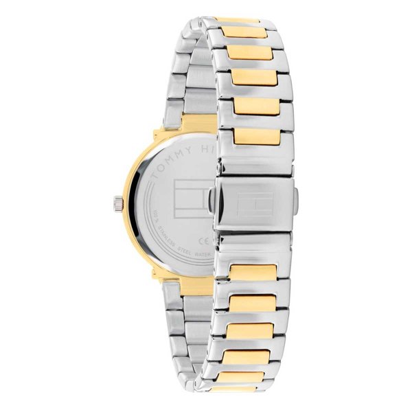 Tommy Hilfiger Zoey ezüst szíjas női óra rozé színű lünettával 1782408