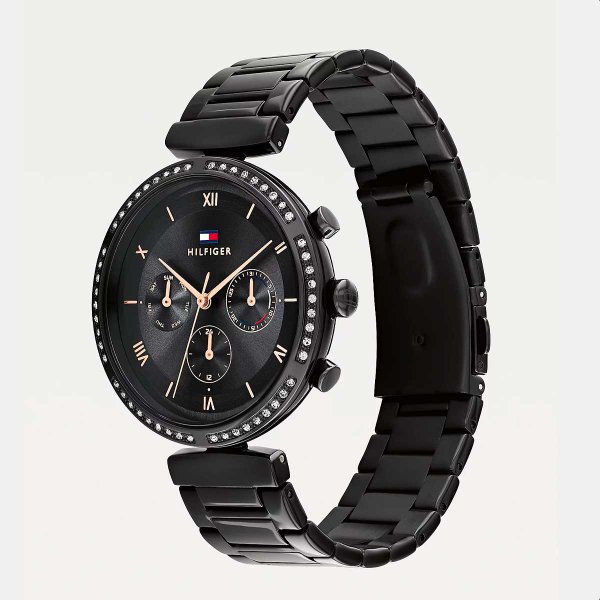 Tommy Hilfiger Luna fekete rozé női óra 1782390