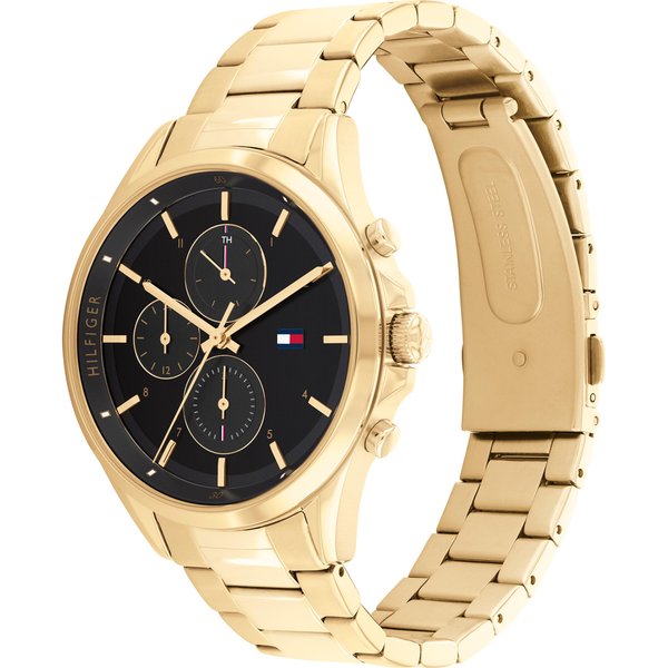 Tommy Hilfiger Stella arany színű női óra fekete számlappal 1782423