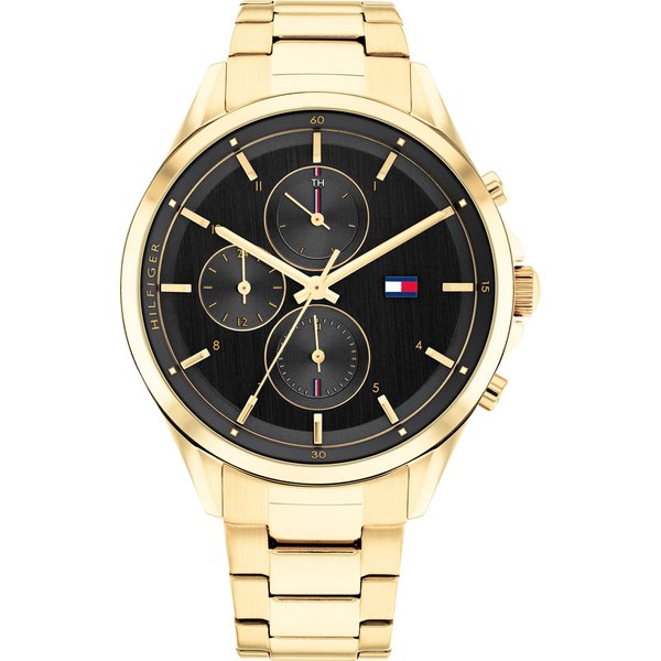 Tommy Hilfiger Stella arany színű női óra fekete számlappal 1782423
