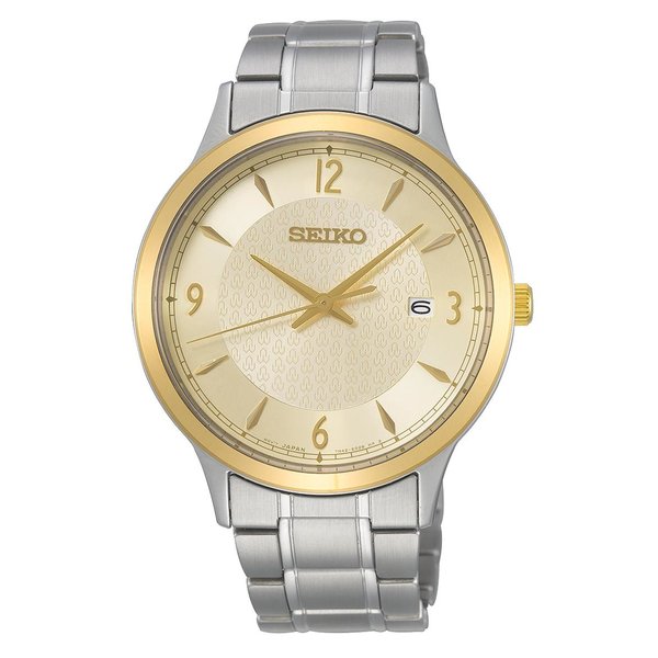Seiko Fémcsatos klasszikus férfi karóra aranyszínű számlappal SGEH92P1
