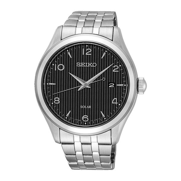 Seiko Elegáns fémszíjas solar férfi karóra SNE489P1