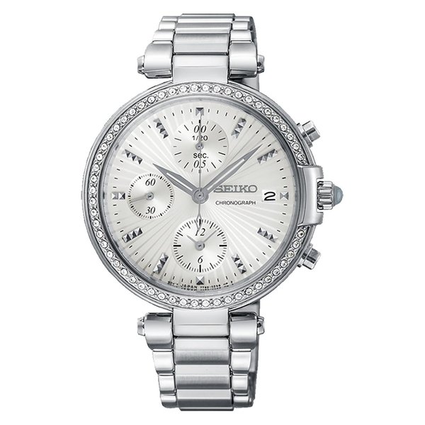 Seiko Ezüst színű kronográf nõi óra SNDV41P1