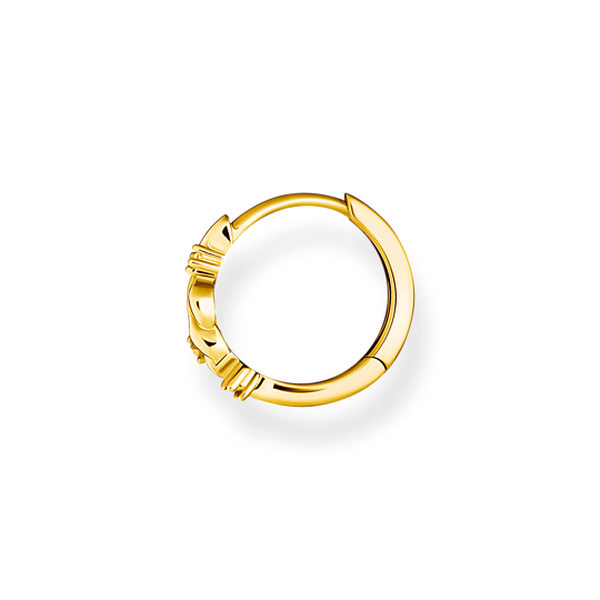 Thomas Sabo Bájos levelek fél pár aranyozott ezüst karika fülbevaló CR681-414-14