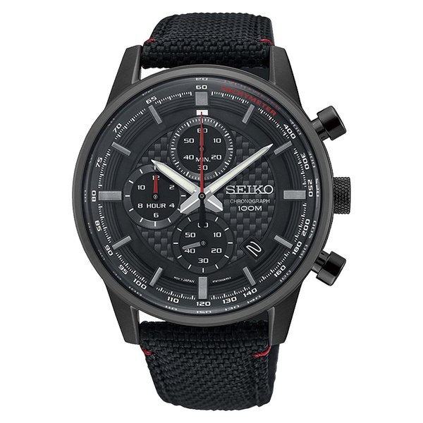 Seiko Neo Sports férfi fekete szíjas óra SSB315P1