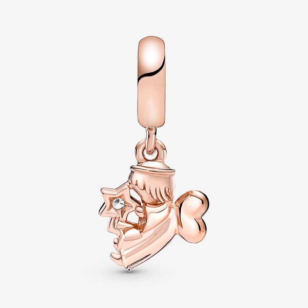 Pandora ékszer Szív szárnyú angyal rozé függő charm 789650C01